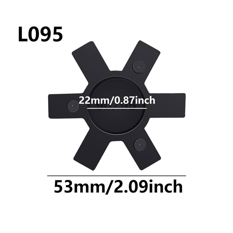 YXCCSE Flexible NBR Rubber Spider Insert Solid Spider Center Insert, Rubber Spider Insert Spider Center Insert for L Jaw Coupling L-Jaw Coupler (5Pcs L095) - Image 4